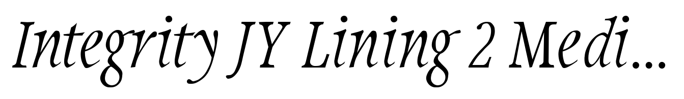 Integrity JY Lining 2 Medium Italic